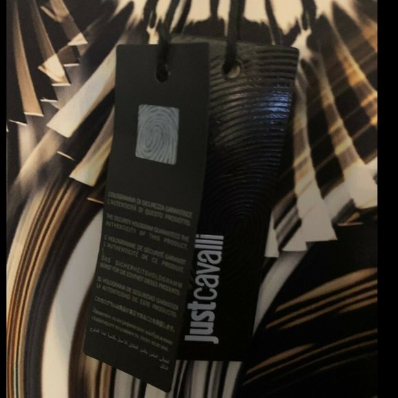 JUST CAVALLI ANIMAL PRINT DRESS SHORT SLEEVE EU 40 NEW - Picture 3 of 6